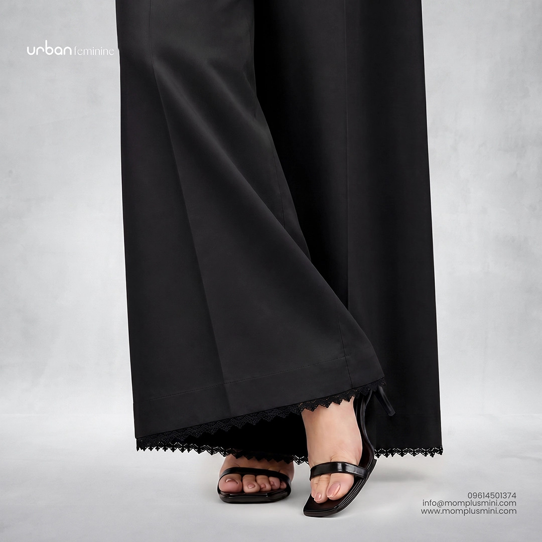 Aria Lace Wide-Leg Pant | Black
