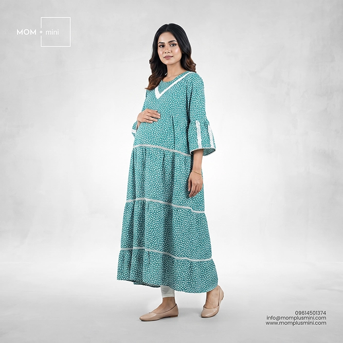 Lush Gardenia Maternity Gown
