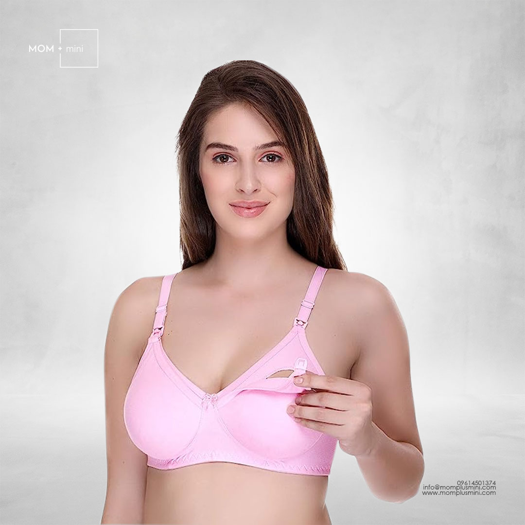 Maternity Bra with Breast Feeding Feature PINK