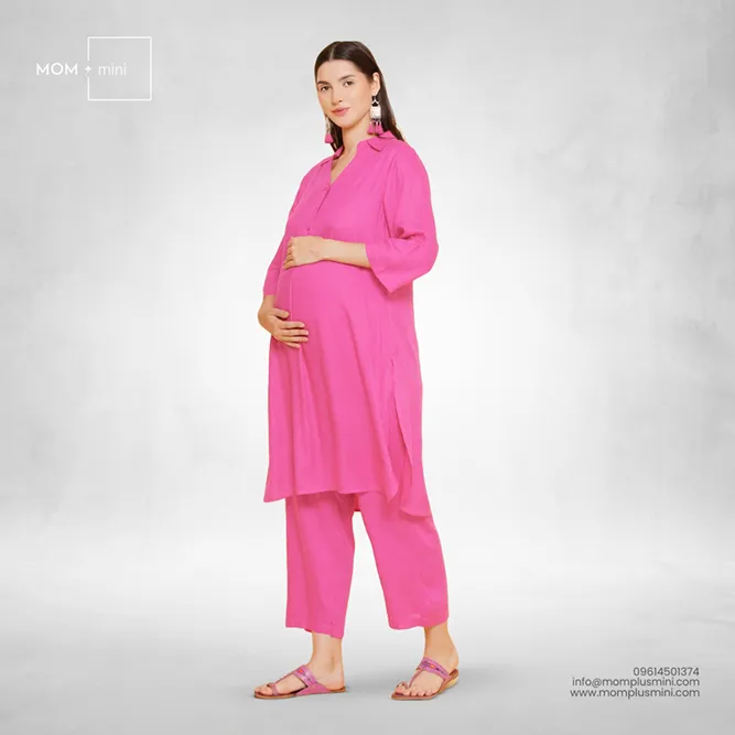 FeatherFlex Fuchsia Maternity Co-ord