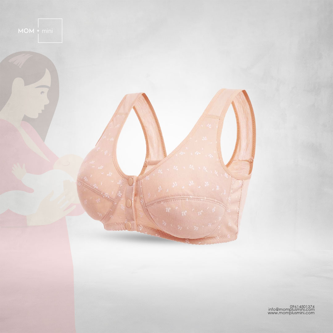 Maternity Bra Front Button with Breast Feeding Feature Peach
