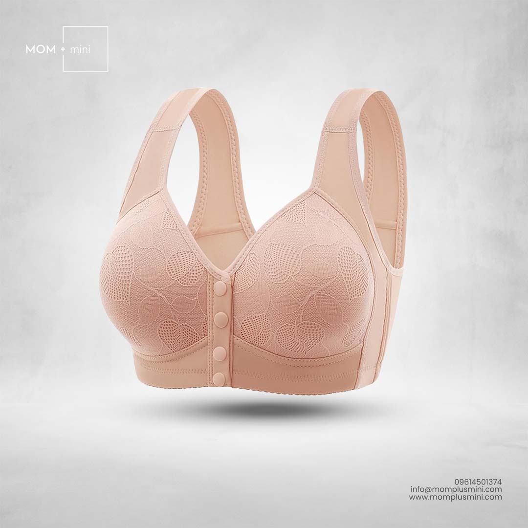 FloralFeed Nursing Bra Padded Peach