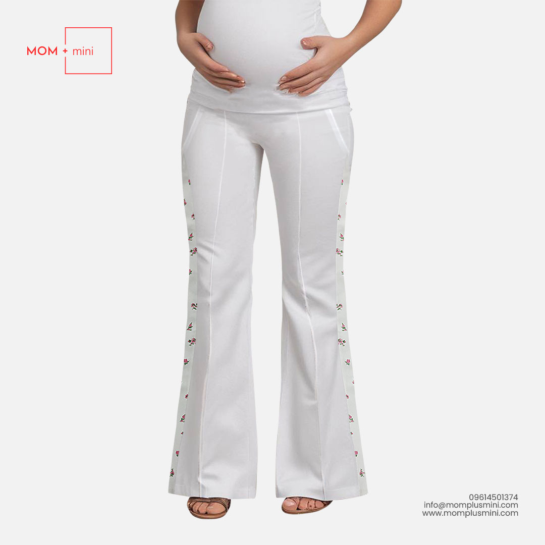 Twill Smart Maternity Pant White