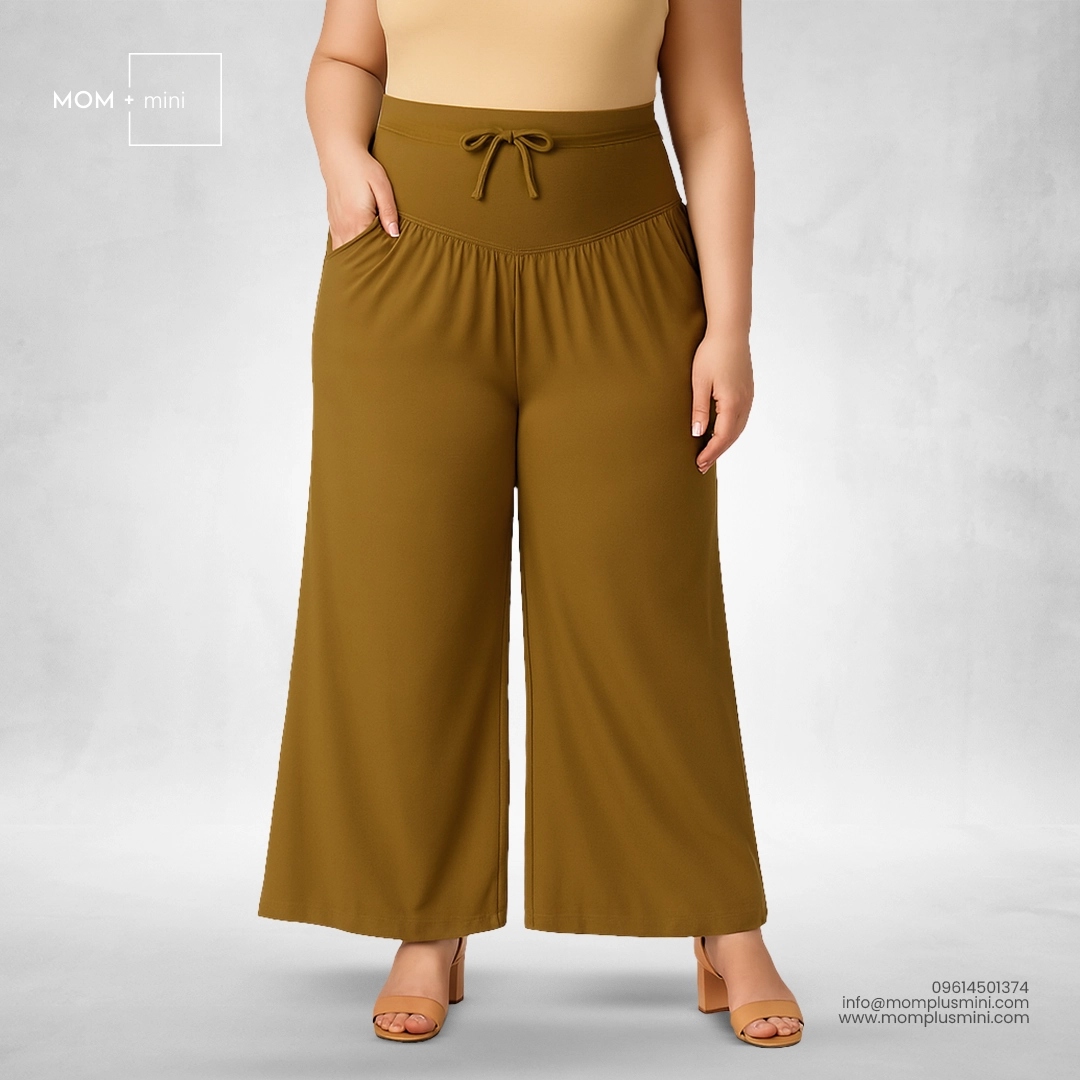 Feather Fit Palazzo Honey Clay