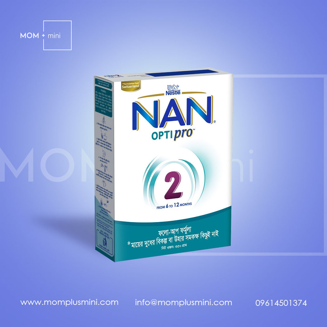 Nestle NAN OPTIPRO 2 Follow up Formula Baby Milk Powder 350 gm BiB