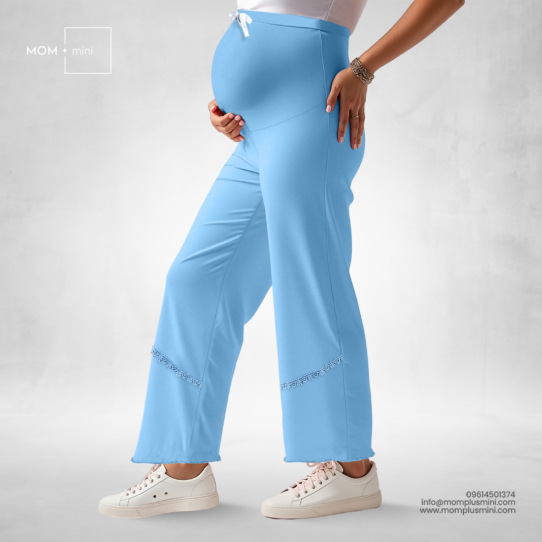 All Day Comfort Maternity Pant Sky Blue