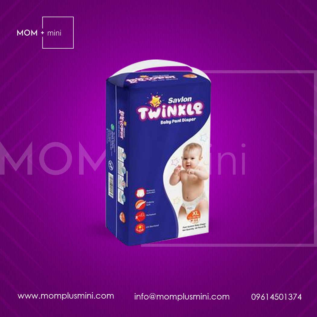 Savlon Twinkle Baby Diaper Pant XL 12-20KG 44 Pcs