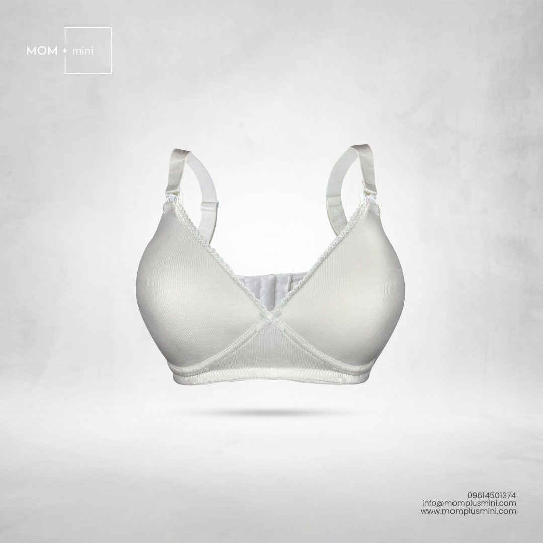 Bliss Striped White Nursing Bra Padded