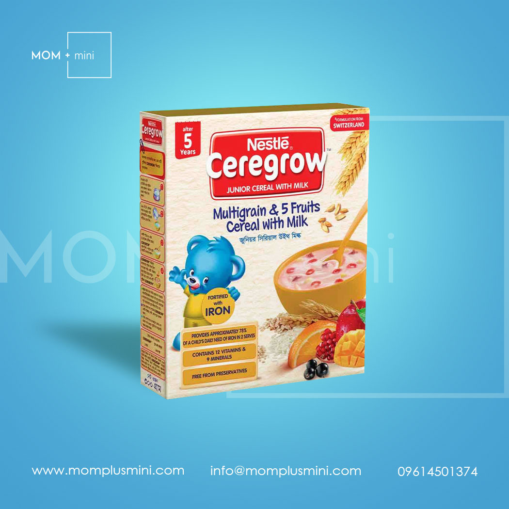 Nestlé Ceregrow 5 Fruits Junior Cereal With Milk 5+ Years 300gm INDIA
