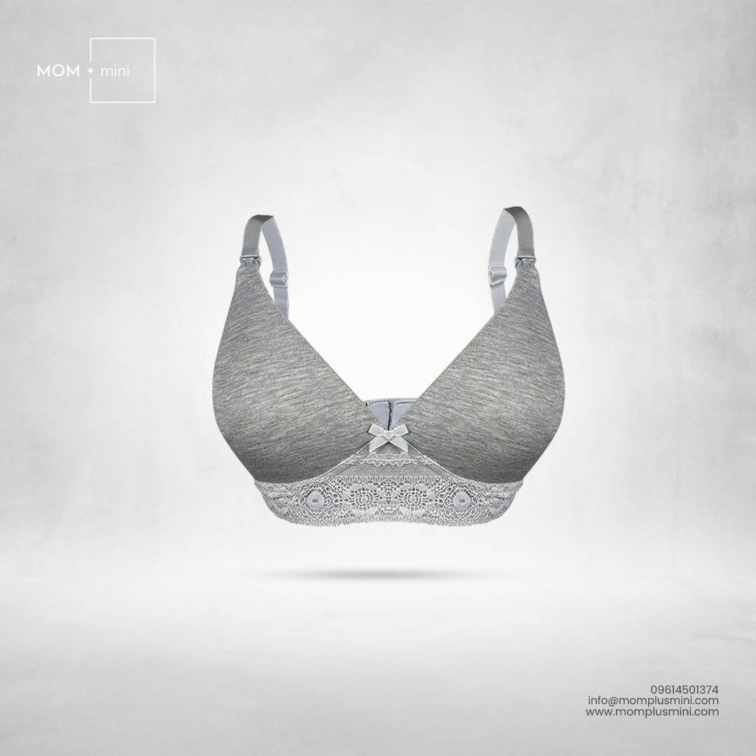 Elegance Light Gray Nursing Bra Padded