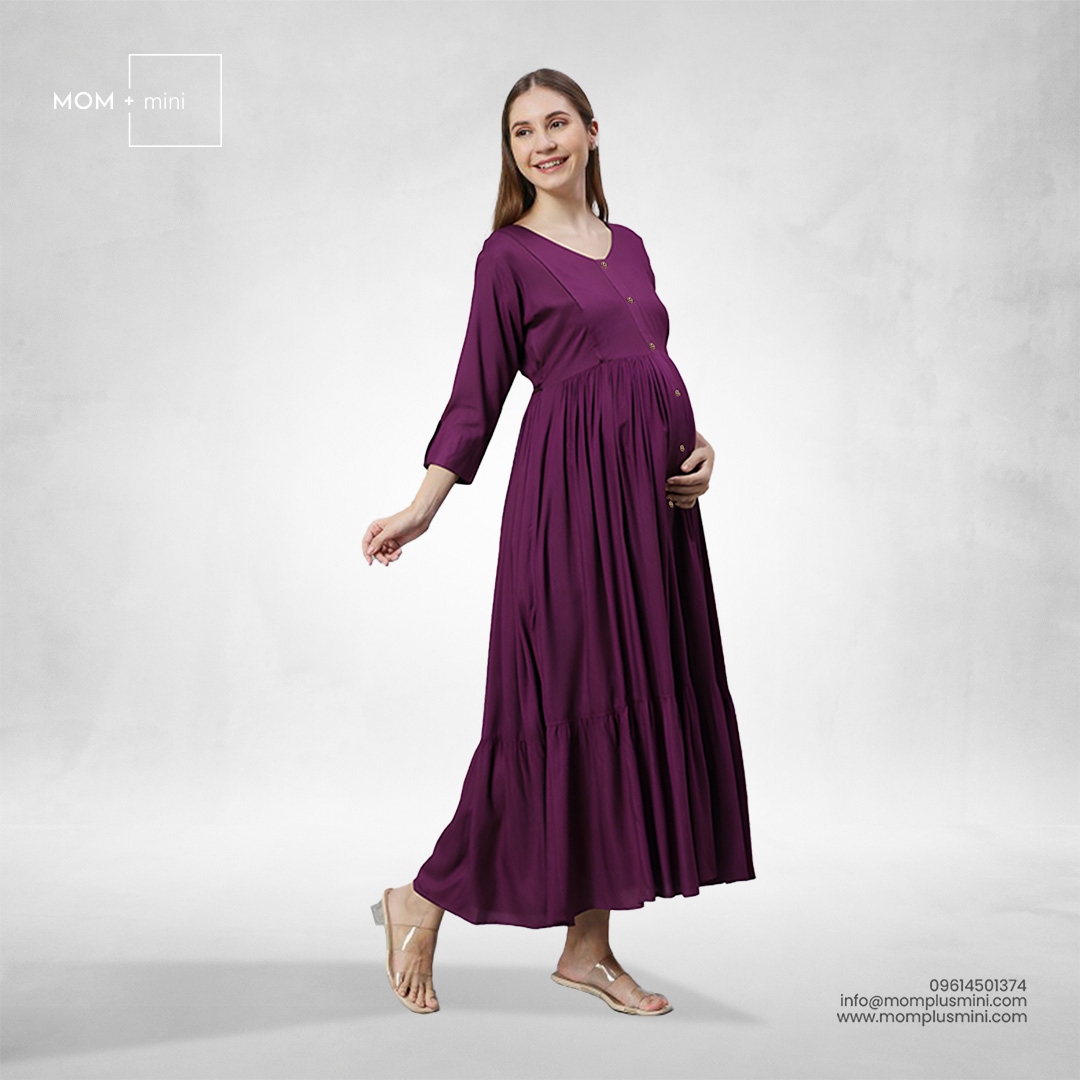 Dewberry Charm Maternity Dress