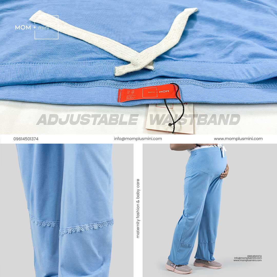 All Day Comfort Maternity Pant Sky Blue