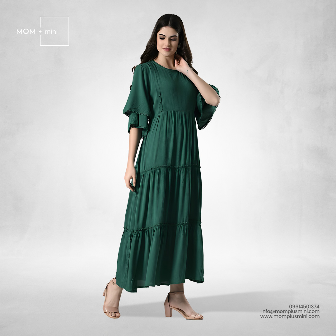 Pine Elegance Maternity Dress