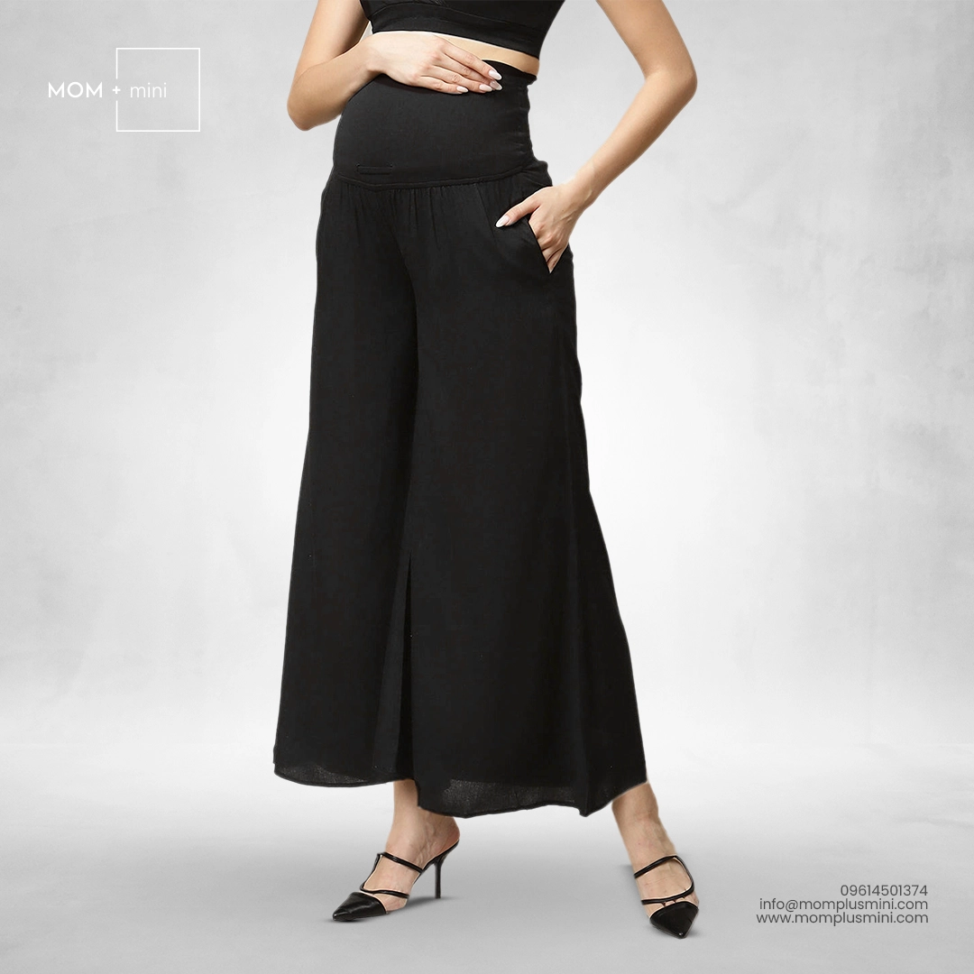 Feather Fit Maternity Palazzo Black