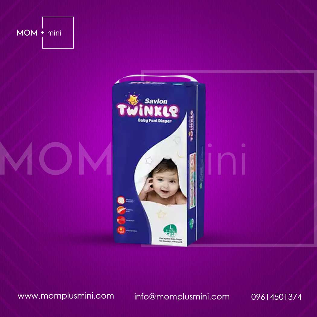 Savlon Twinkle Baby Diaper Pant L 8-15 kg 34 Pcs
