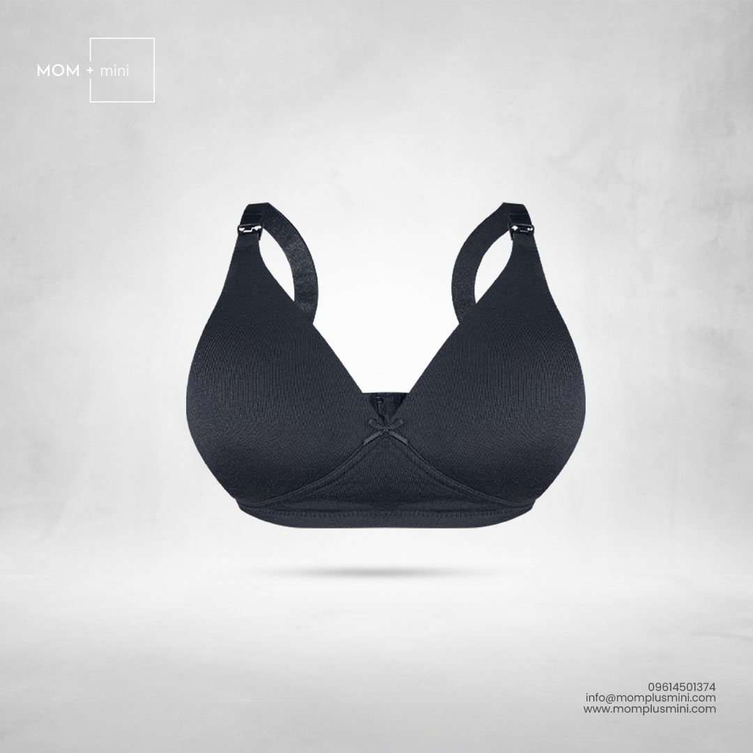 Devotion Plain Black Nursing Bra Padeed