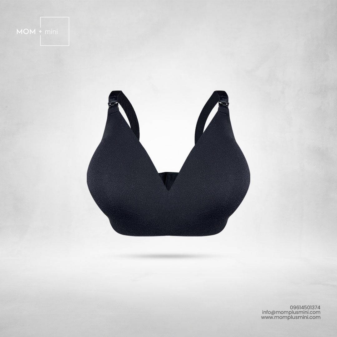 Bliss Supreme Plain Black Nursing Bra Padded