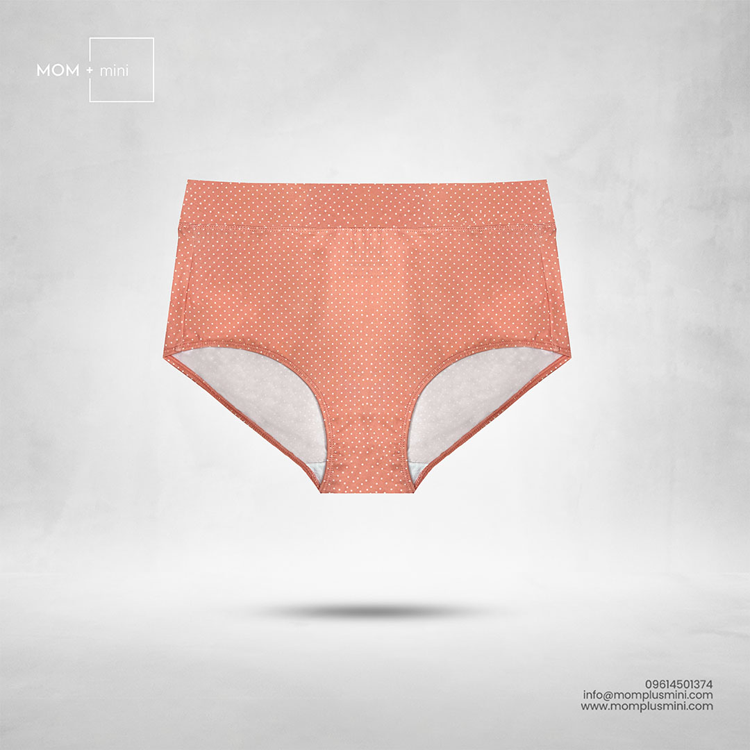 Silky Comfort Maternity Panty Dotted Peach