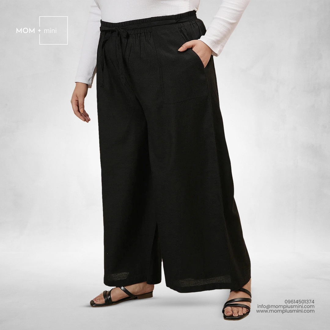 Signature Wide-Leg Pant Black