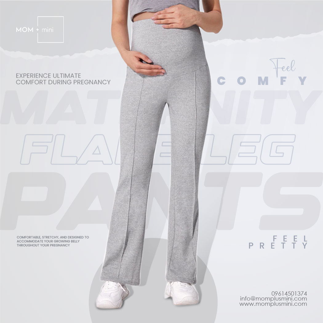 Maternity Flare Pant Gray