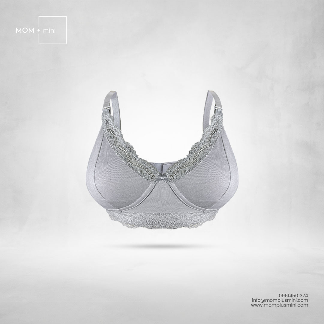 Essence Light Gray Nursing Bra Non Padded