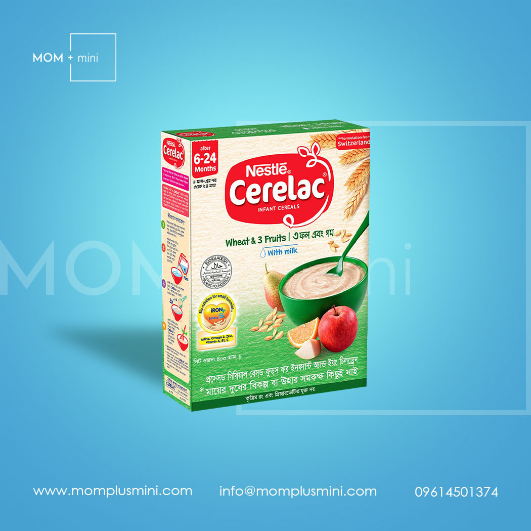 Nestle Cerelac Stage 1 Wheat & 3 Fruits With Milk 400 gm BiB BD