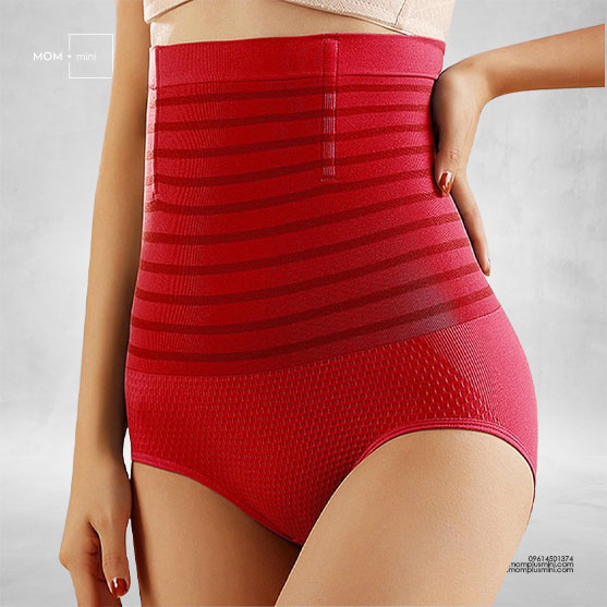 1pc Maternity Supportive High Waist Coral Red Panties
