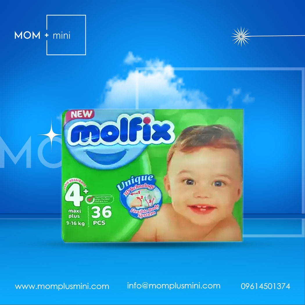 Molfix Baby Diaper Diaper 4 Maxi Plus Belt 9-16 kg 36 Pcs Turkey