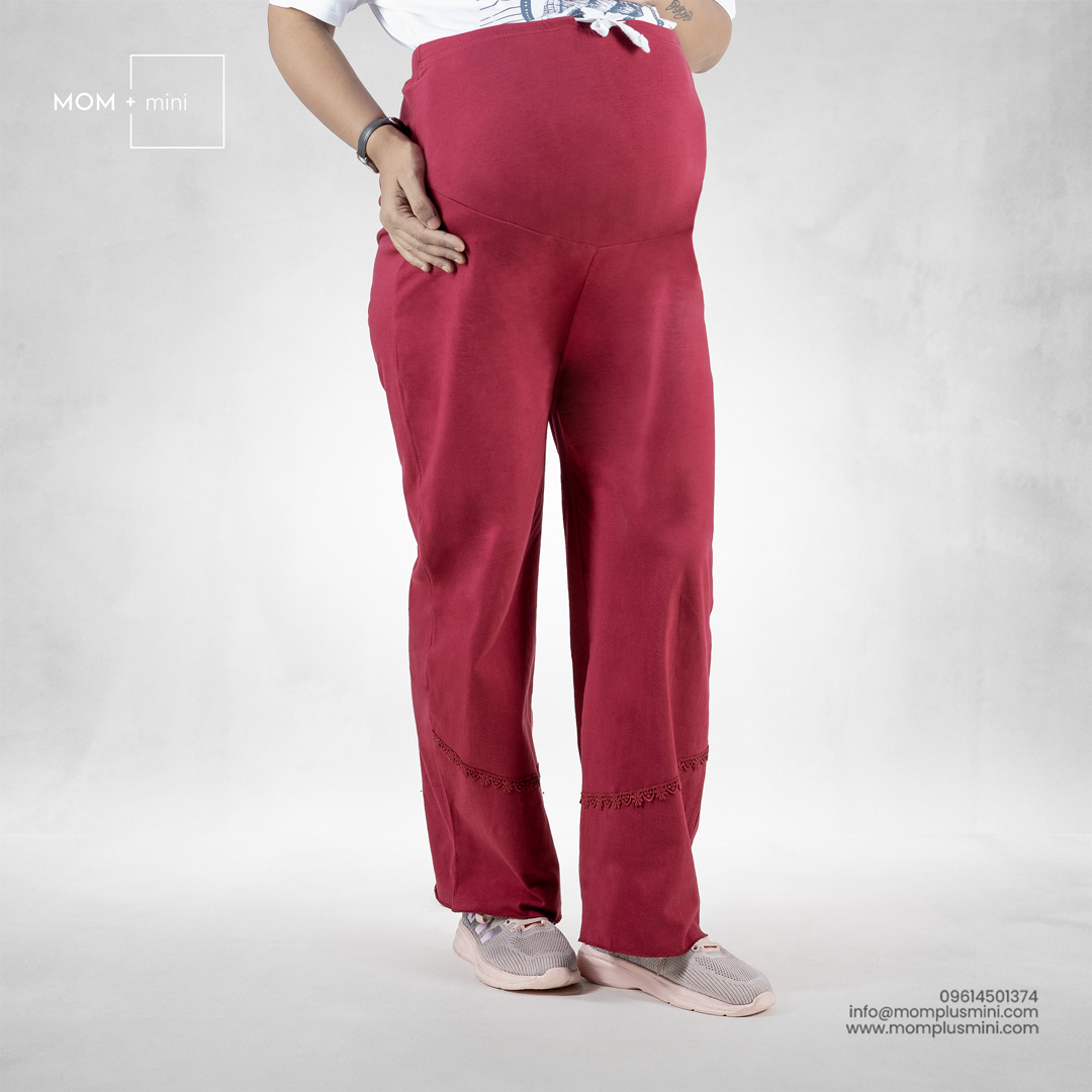 All Day Comfort Maternity Pant Maroon