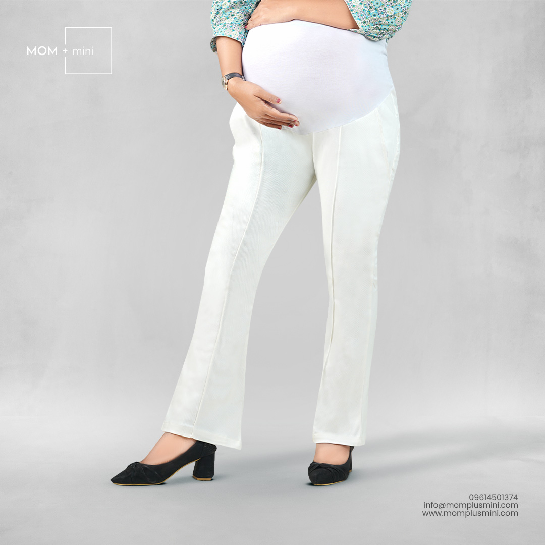 Maternity Flare Pant White