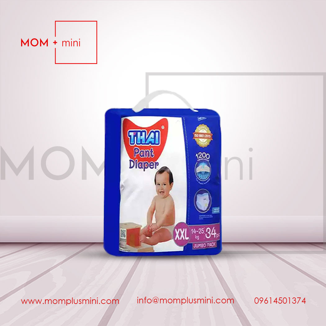 Thai Baby Diapers Pants Jumbo Pack XXL 14-25 kg 34 Pcs