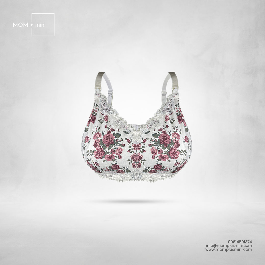 Spirit WhiteFloral Non Padded Nursing Bra