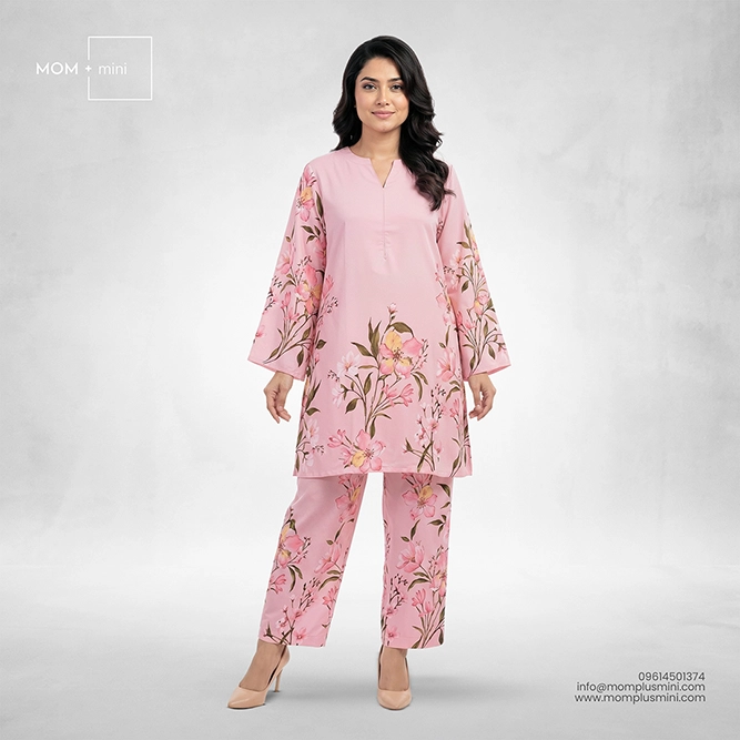 Mahleena Pink –2PC STITCHED