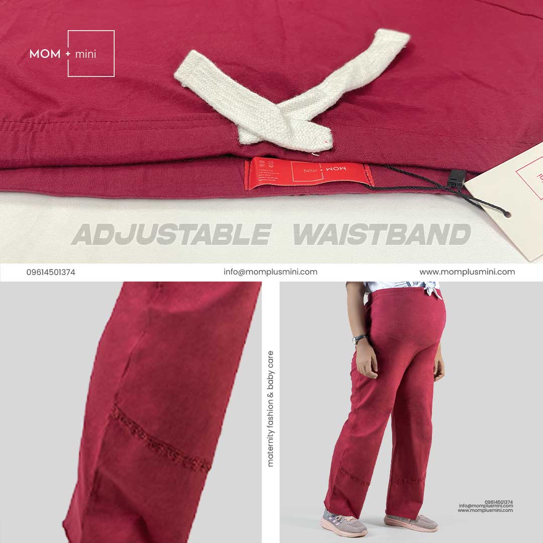 All Day Comfort Maternity Pant Maroon