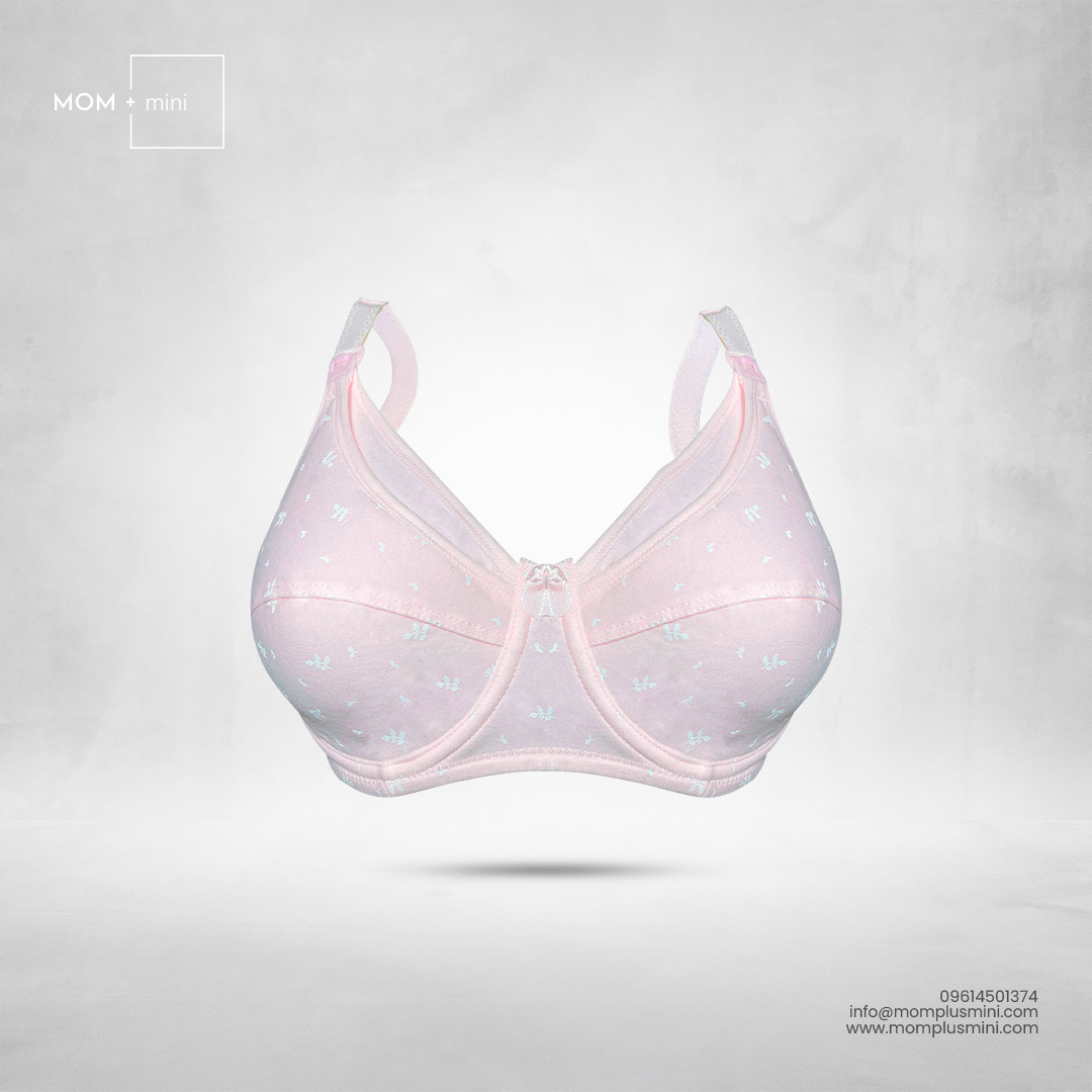 Amity Floral Wired Nursing Bra Non Padded Pink