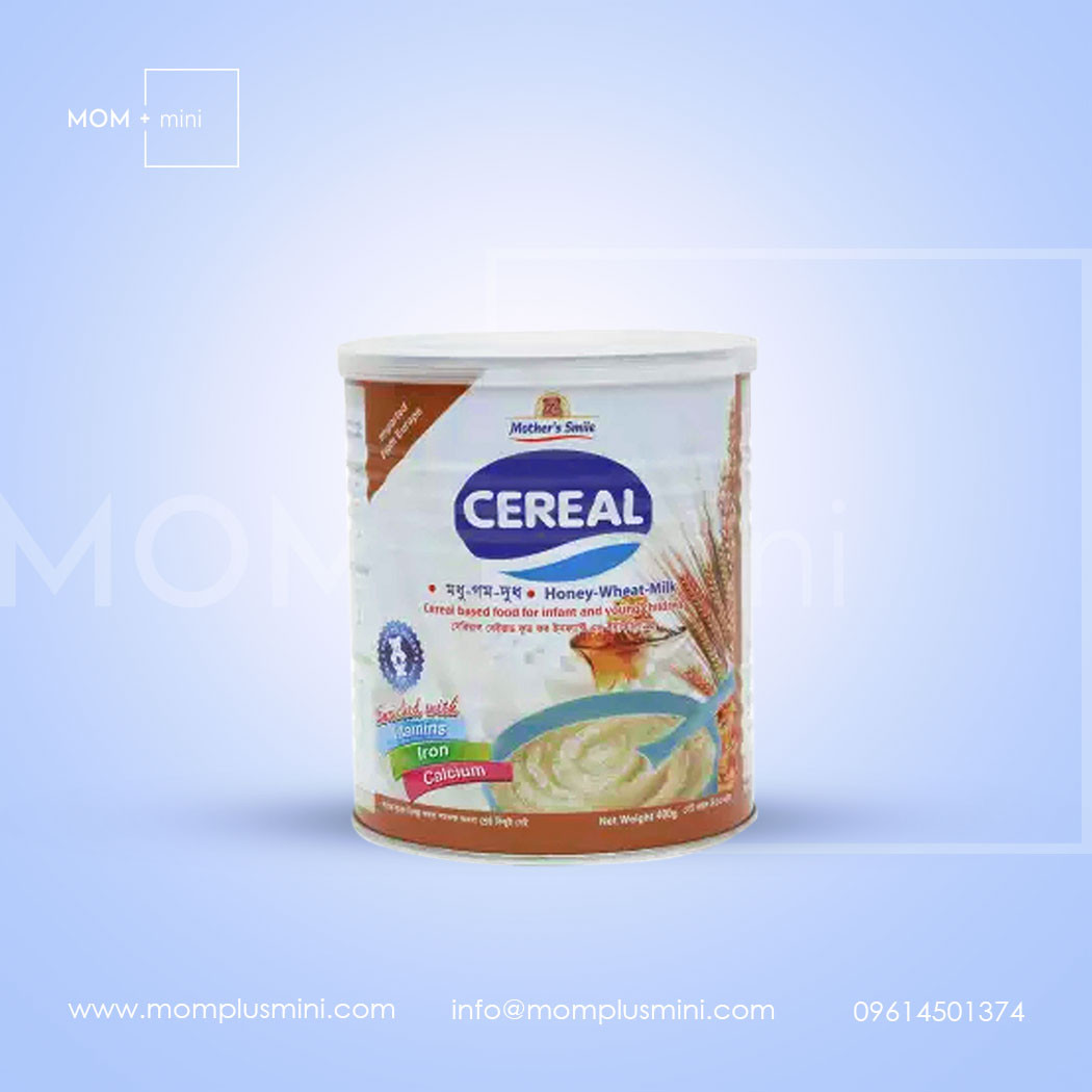 Mother's Smile Baby Cereal Honey Wheat Milk 6-24 month 400 gm