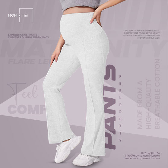 Organic Cotton White Straight Maternity Jeans | Fancy Pregnancy Jeans