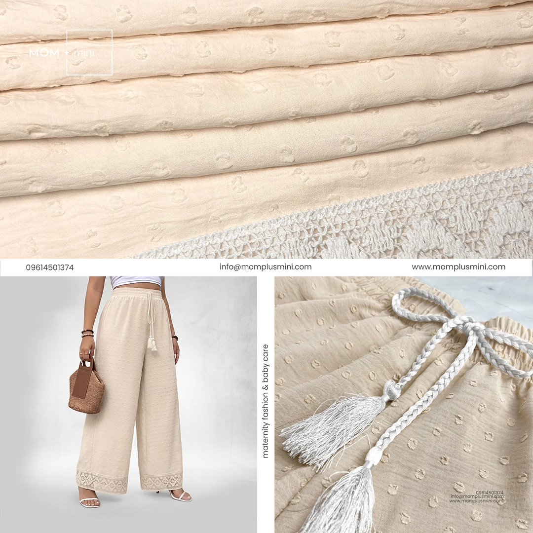 Elegant Lace Flow Pant | Off White